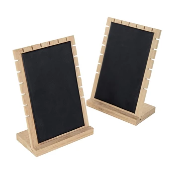 

Modern Bamboo Necklace Jewelry Desktop Display Board, a Set of 2
