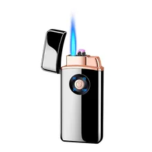 

Rechargeable, Windproof Lighter, Gas and Electricity, Two-use Button Type, USB Button, Digital Power Display, Blue Flame Lighter