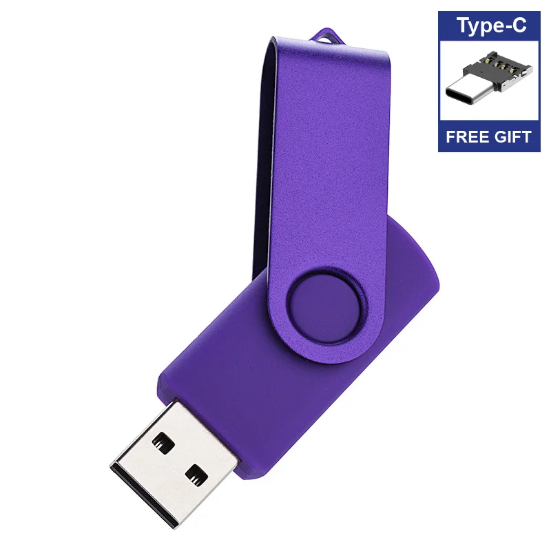 

Gift Type-C adapter memory stick metal waterproof usb flash drive 64gb 128gb 256gb U disk key Pendrive 128MB 32GB 16GB 8GB