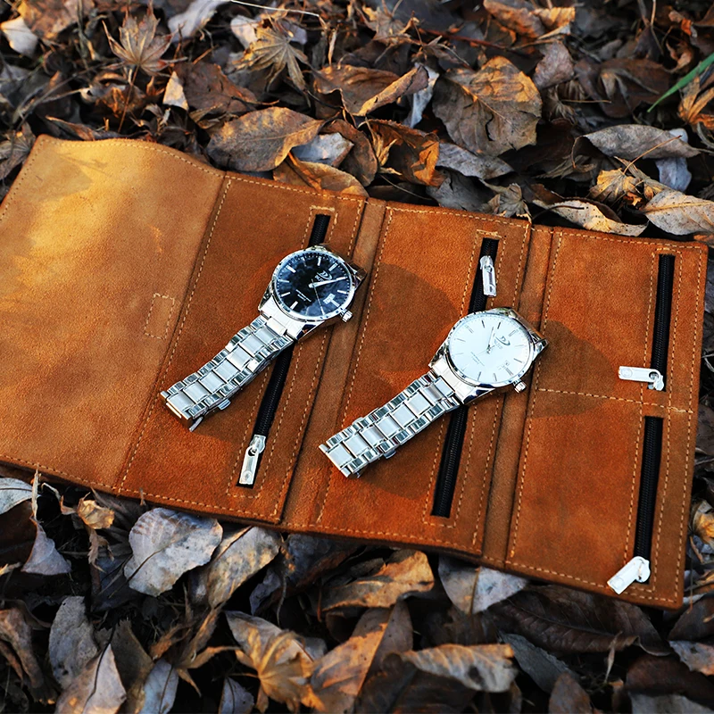 Rotolo Di Orologi In Pelle Scamosciata Di Mucca Scatola Per Orologi Da Viaggio Marrone Scatola Per Orologi Per Scatola Per Orologi Rolex Omega Per Sei
