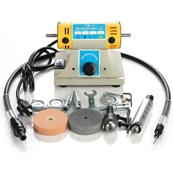 Pulidora eléctrica de piedras para joyería, máquina pulidora de torno de banco, 350W, Kits de herramientas