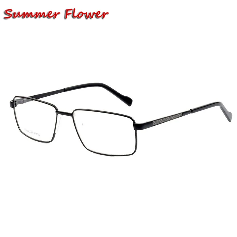 Spring Hinge gafas hombre transparente gafas hombre miopia montura metal - AliExpress