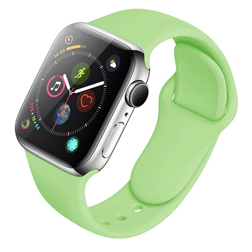 Силиконовый ремешок для часов Apple Watch 5 4 44 мм 40 мм спортивный ремешок для iWatch серии 3 2 1 38 мм 42 мм полосы - Цвет ремешка: color 20