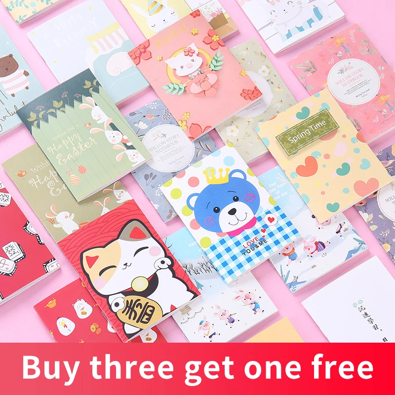 Купить 3 получить 1 бесплатно Kawaii мультфильм тетрадь детский сад ребенок практика слово пуля дневник живопись 1 шт. книга путешественников