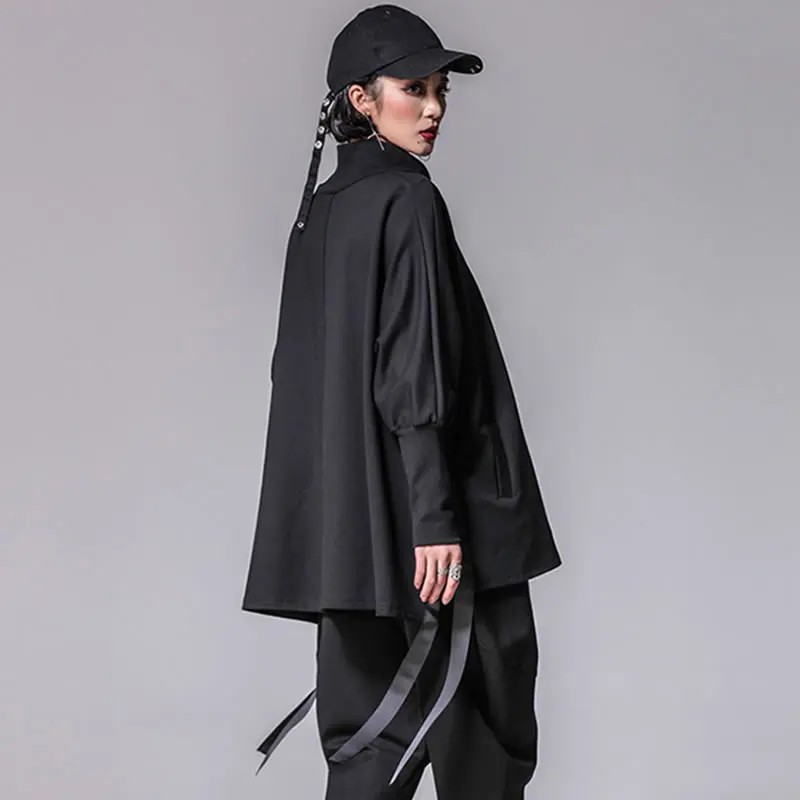 Женская футболка водолазка с рукавом летучая мышь и разрезом|women t-shirt|batwing sleevetees