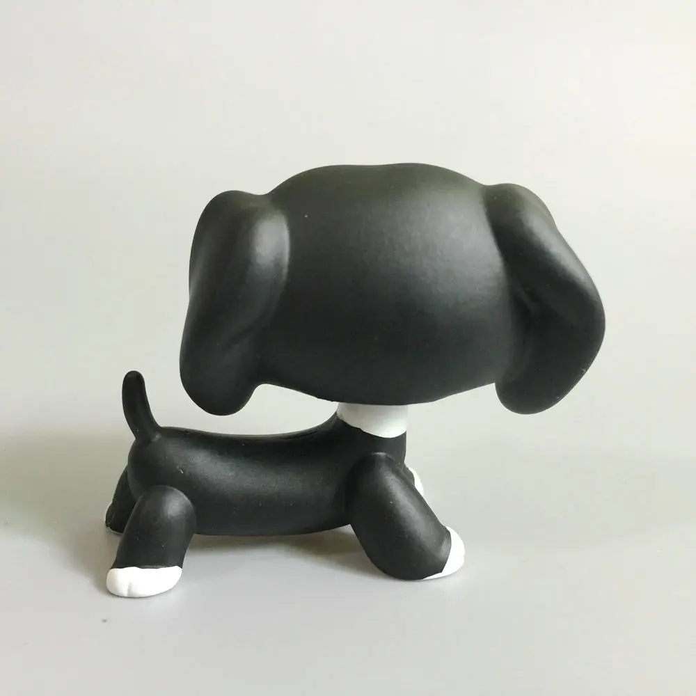 Littlest Pet OOAK черная такса собака ручная роспись фигурка для ребенка игрушка подарок