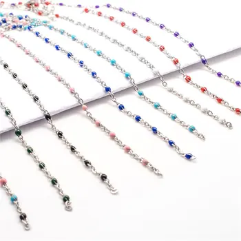 

1 M New Hot 304 Stainless Steel Link Cable Chain Silver Color Mixed Enamel For DIY Necklace Jewelry Making 2.5x2mm