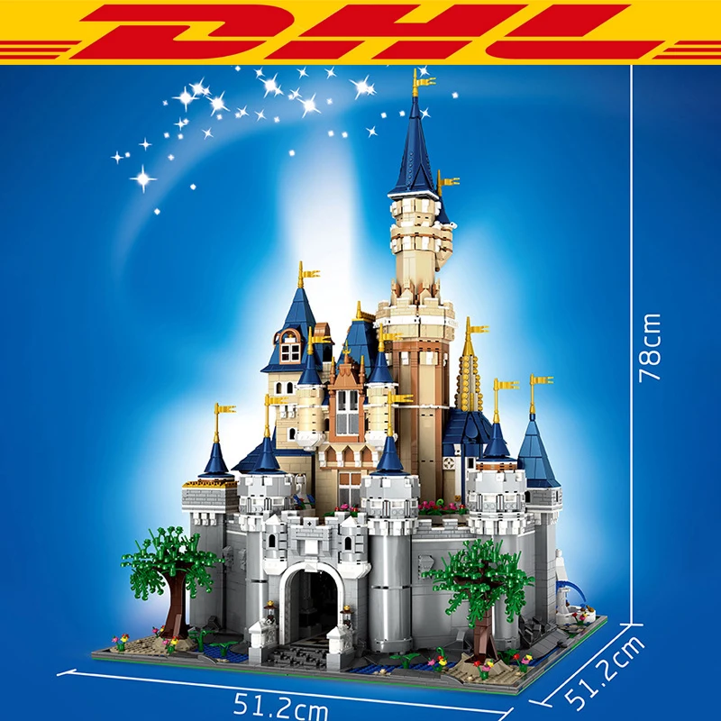 

DHL 2019 New 8388pcs Cinderella Princess Castle City set Model Building Kits Blocks Bricks Compatible child Toys Gift 71040