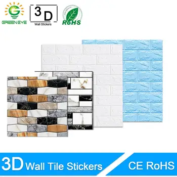 

3D Wall Stickers Marble Brick Peel and Self-Adhesive Wall paper Waterproof DIY Kitchen Bathroom Home Wall Decal Sticker Vinyl