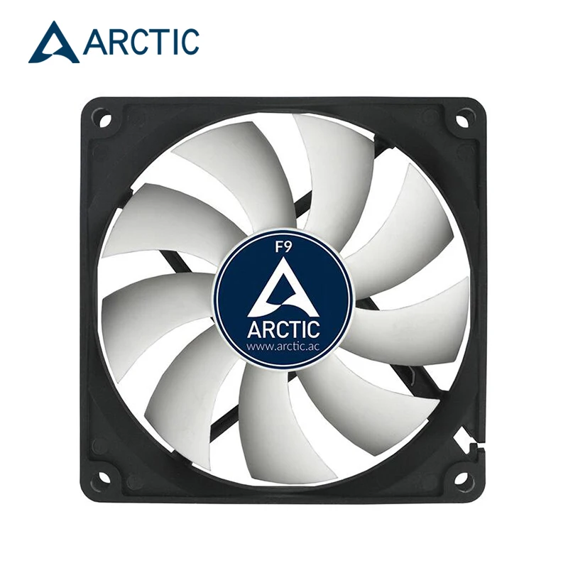 

ARCTIC F9 CPU Radiator Computer Case 9CM Fan Silent 3Pin Socket FDB 1800 RPM Fluid Bearing Cooler Master 90mm