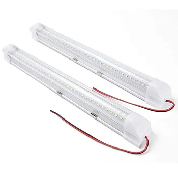 

2pcs/lot 72 LED 12V-85V Cargo Camper RV Interior Light Strips Trailer Lamp Ceiling Lighting Tube Car Van Truck RV Accessories