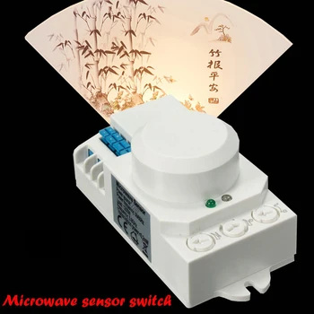 

New 110V Microwave detector 360 Degree long distance Radar Microwave Sensor switch time adjustable Free shipping 1pcs