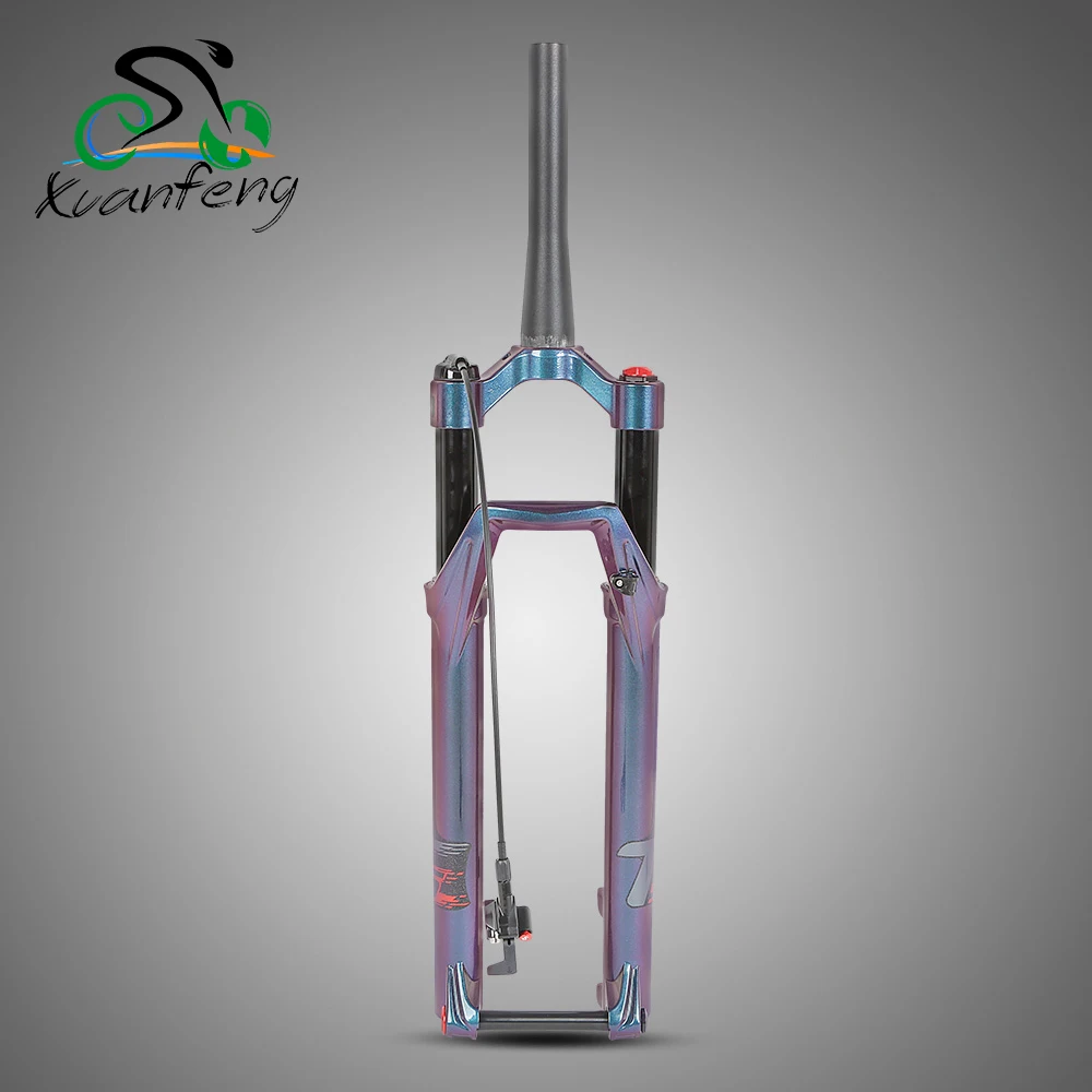 Red HUB 27.5mm Zt al-mg alloy discoloration of the vertebral canal of the front bridge with linear control air fork shock absorbers - Цвет: Red HUB 27.5mm