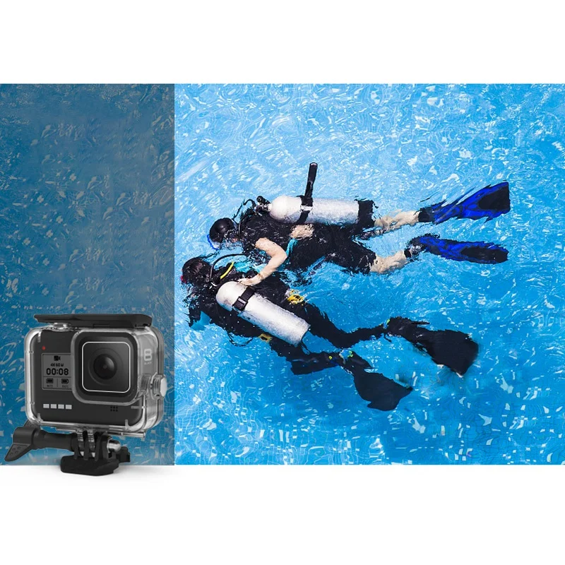 Водонепроницаемый чехол для GoPro Hero 8 аксессуары корпус чехол для дайвинга защитный корпус оболочка 60 метров для Go Pro 8 экшн-камеры wi-Fi