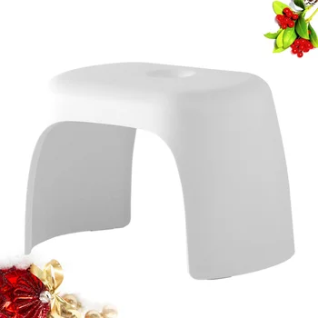 

1pc Plastic Stool Small Stool Lightweight Footstool Portable Household Plastic Stool for Baby Kids Children (White)