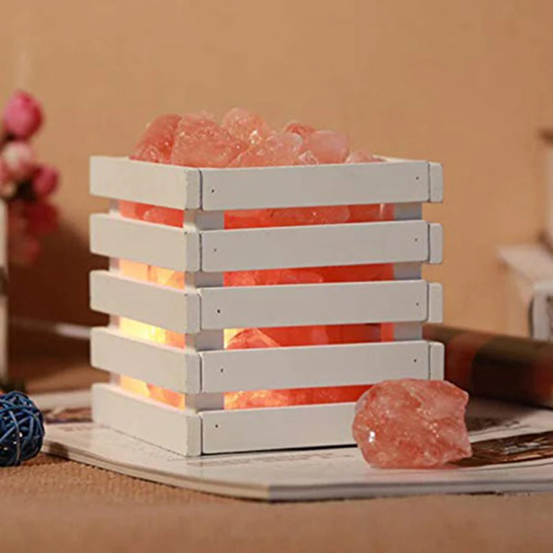 

Salt Lamp Natural Himalayan Pink Salt Night Light Sea Salt Artificial Crystal Lamp UK Plug