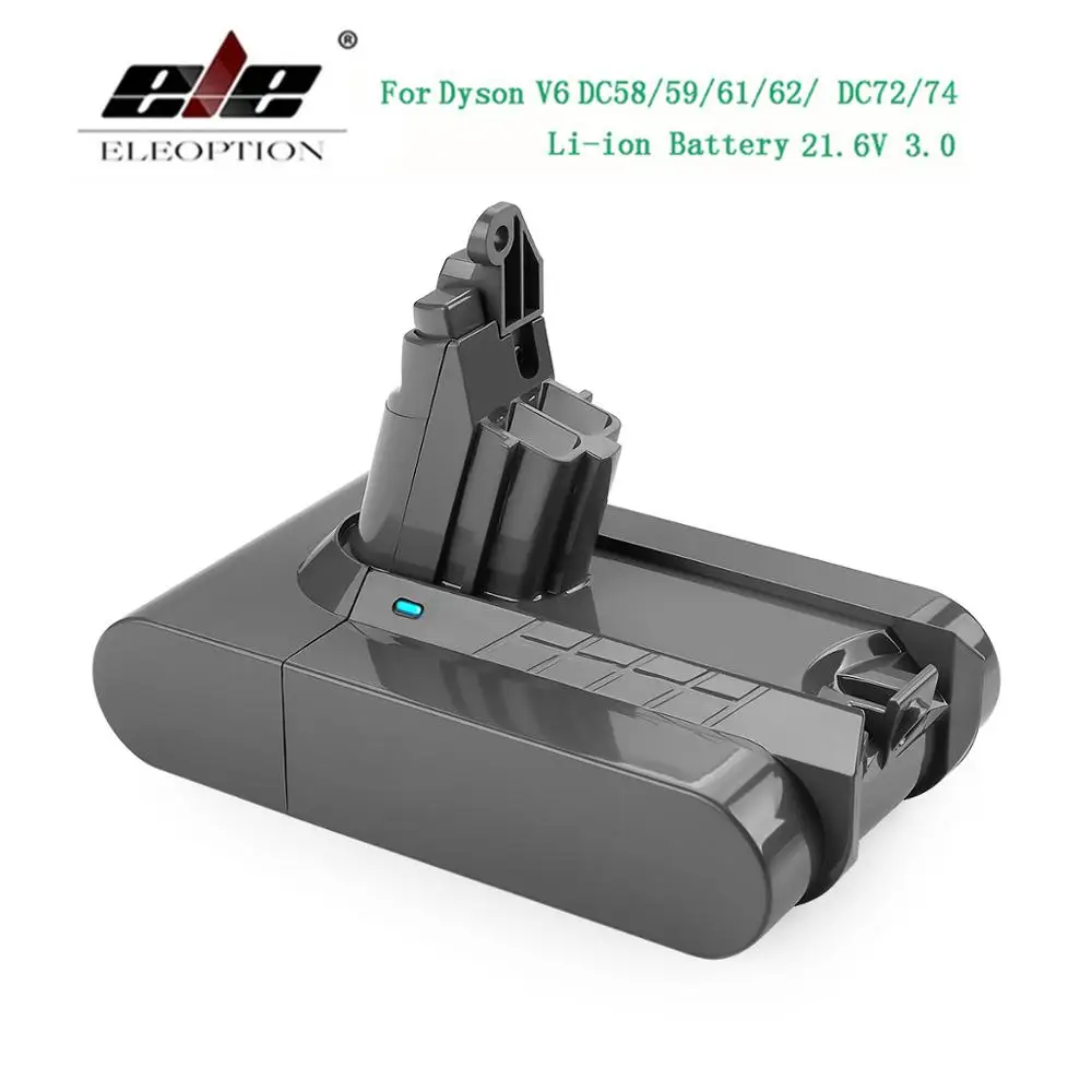 

3000mAh 21.6V 3.0 Li-ion Battery for Dyson V6 DC58 DC59 DC61 DC62 DC74 SV09 SV07 SV03 965874-02 Vacuum Cleaner Battery & 2.2mAh