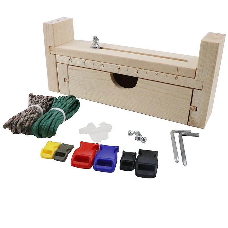H DIY Wood Paracord Jig Bracelet Maker Adjustable Weaving DIY Craft