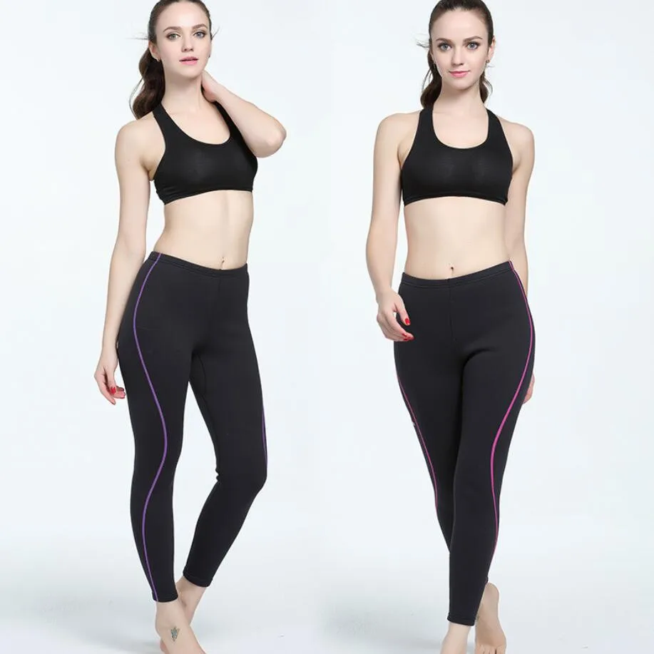2MM Diving Long Pants Women Black Neoprene Thermal Swimming Trousers Triathlon Surfing Sailing Wear