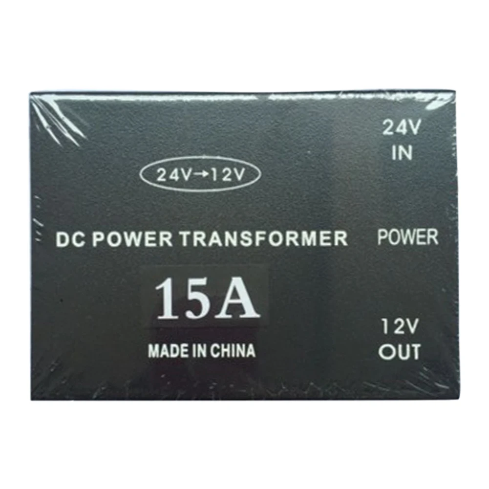 

Black Protection Practical Durable Power Supply 24V To 12V Step Down Module Transformer Car Metal Converter Inverter 15A