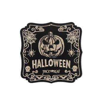 

Halloween festival punk patchwork Iron on Patches para Clothing Home Decorations DIY Embroidered Badges Applique Sticker E0721