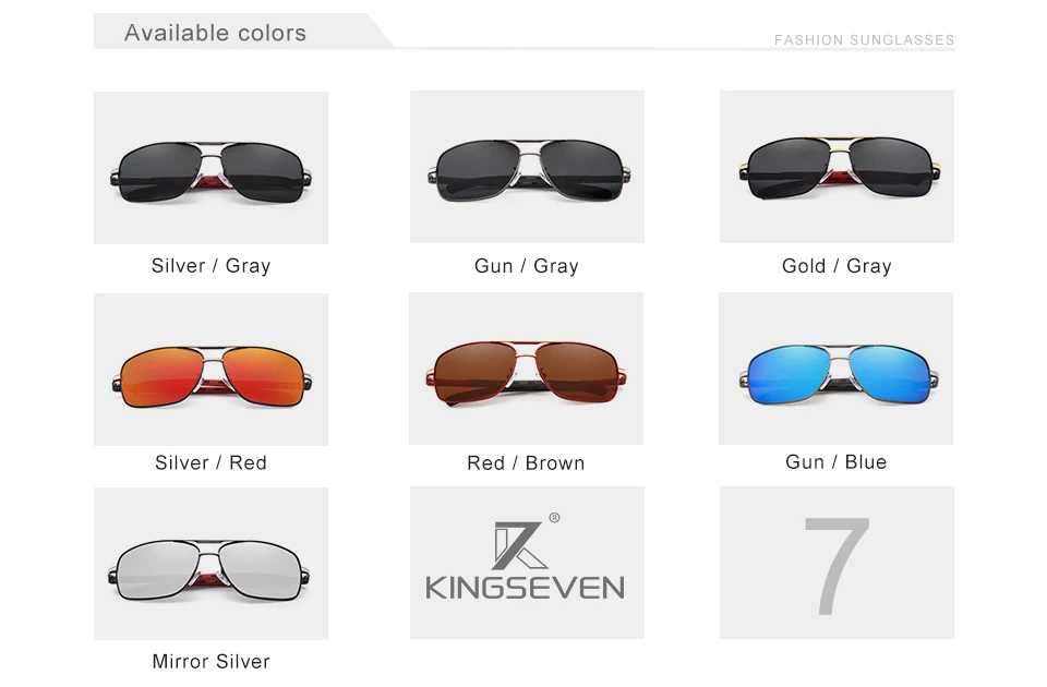 KINGSEVEN Aluminum Magnesium Sunglasses Driving Fashion Frame