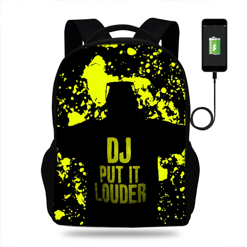 Модный женский рюкзак для диджея с музыкой USB-зарядкой подростков школьные ранцы