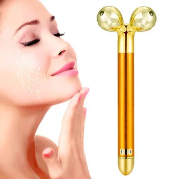 

3D Roller Gold Bars 24k Gold Electric Mei Rong Bang Motorized Roller Face-Lift Instrument Facial Massager Oller Face Slimmer