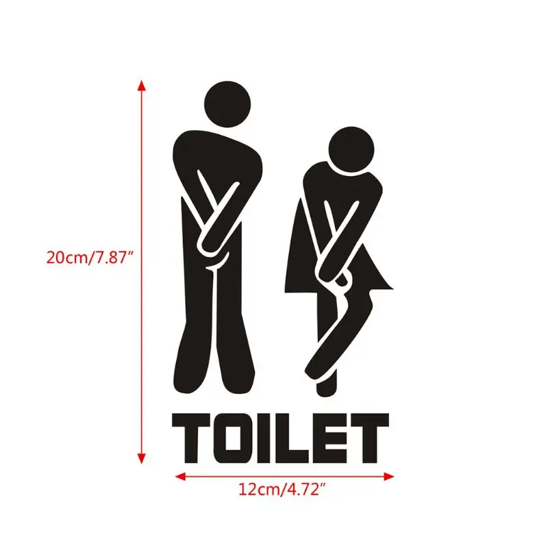 Съемный милый мужчина женщина Санузел Туалет WC Знак наклейки СЕМЬЯ DIY домашний декор E65B