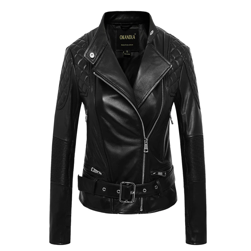 

Бесплатная доставка, женская кожаная куртка, модное мягкое пальто из овчины, Качественные короткие приталенные куртки, теплая зимняя одежда большого размера