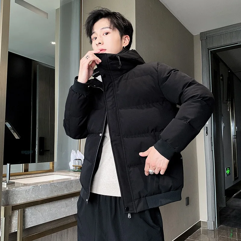 19 Years Autumn And Winter Men's New Style Thick Cotton-padded Clothes Korean-style Slim Fit Handsome Hooded Cotton-padded Jacke