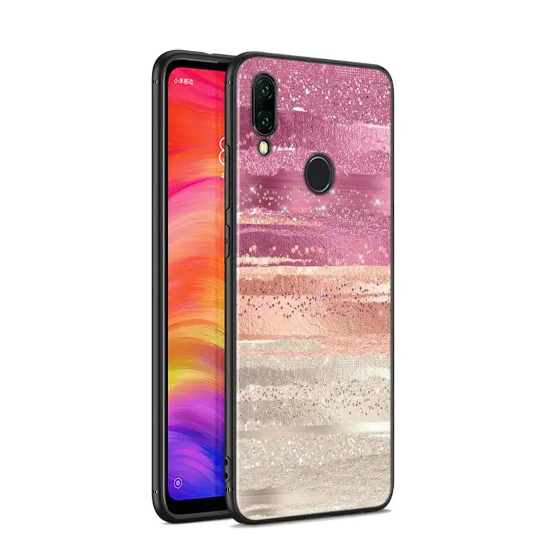 Черный чехол, роскошный водный синий золотой и черный эффект для Xiaomi Redmi Note 8 7 6 5 4X4 K20 Pro 7A 6A 6 S2 5A Plus, чехол для телефона - Цвет: Style 14