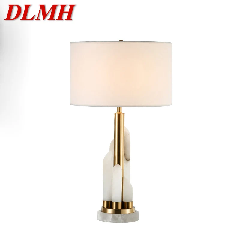

DLMH Contemporary Bedside Table Light Luxury Marble Design Desk Lamp Home LED Decorative For Foyer Living Room Office Bedroom