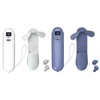 

F7 Bluetooth Headset, TWS Sports Press Digital Display Multi-Function Fan Charging Box Wireless Bluetooth Headset