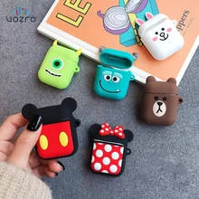 VOZRO Cartoon Wireless Bluetooth Earphone Case For Apple AirPods Silicone Charging Headphones Cases For Airpods Protective Cover