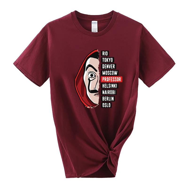 Новые летние деньги Heist футболка House Of Paper La Casa De Papel Повседневная Блузка с цифровым
