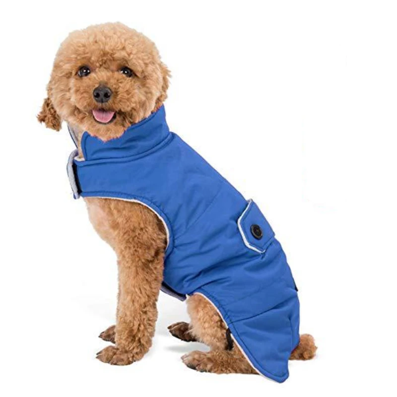 Теплая одежда для маленьких собак зимнее водонепроницаемое пальто для собак Хлопок Плюс флис питомец собачка одежда жилет щенок куртка для маленьких средних собак