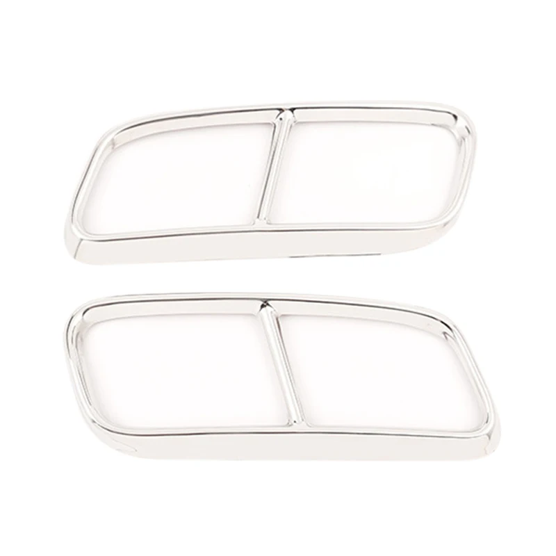 

Stainless Steel Car Exhaust Pipe Tail Throat Decor Frame Trim Cover Liner Accessories for Q7