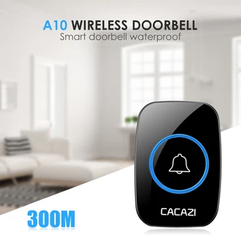 

A10 Waterproof 300m Remote Wireless Smart Doorbell Home Security Bell With Camera Remote EU AU UK US Plug smart Door Bell Chime