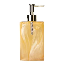 550 мл бутылка с насосом из смолы для мытья лица и мытья тела, распылитель для мыла для рук, многоразовая бутылка желтого цвета