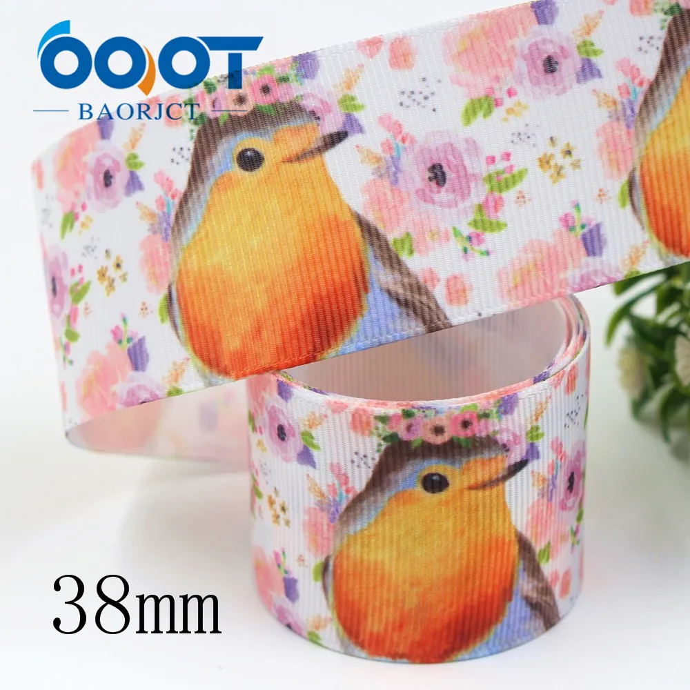 OOOT BAORJCT I-19906-2077, 38 мм, 10 ярдов мультфильм тепловой передачи печатных корсажные ленты, одежда лук крышка DIY украшения