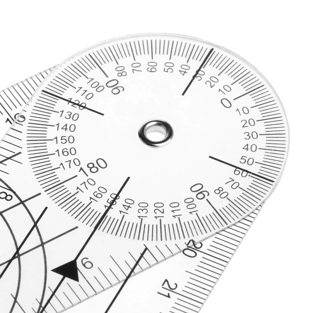 Userful Multi-Ruler 360 Degree Goniometer Spinal Ruler INCH