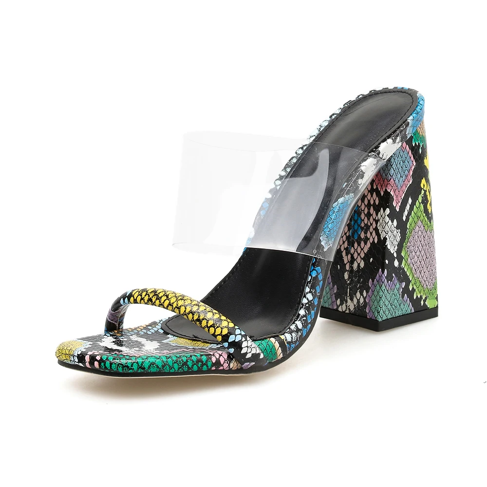 High Heel Slide Sandals 10
