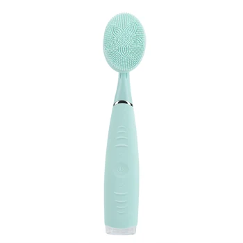

Portable Electric Facial Cleansing Brush Waterproof Silicone Cleansing Tool Face Vibration Massage Dead Skin Removal Device