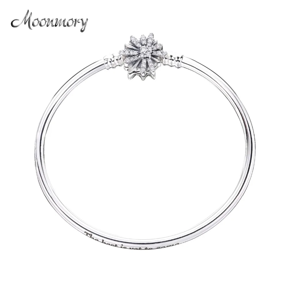 Moonmory аутентичная фотография Серебряный Снежный Цветок Снежинка застежка