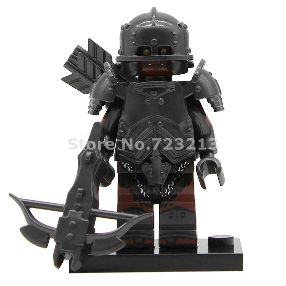 Одиночная Uruk-hai Commander фигурка Archer Army с доспехами меч Rider стрелок берсеркер строительные блоки набор блоков, игрушки