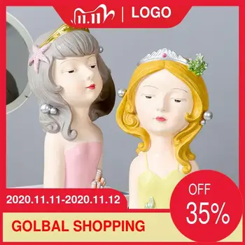

Nordic Girl Resin Figure Ornaments Figurines Home Decoration Accessories for Living Room Ornaments for Home Decor