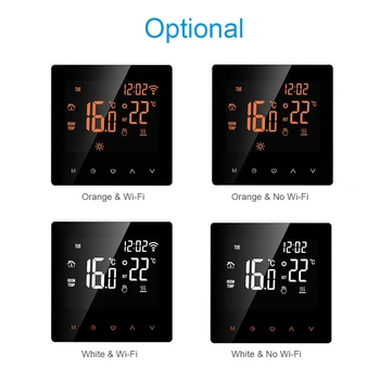 

Wi-Fi/No Wi-Fi Smart Thermostat Digital Temperature Controller Tuya APP Control LCD Touch Screen Programmable Heating Thermostat