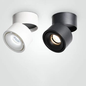 

LED surface mounted ceiling lamp 5W/7W//10W/12W Foldable and 360 degree rotatable dimmable background spot light