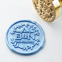 Индивидуальные инициалы с печатью воска птицы/Пользовательские Свадебные печати/свадебные приглашения печать/на заказ Свадебная печать